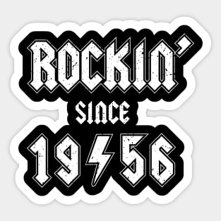 Rockin since 1956 birthday rocker gift Sticker